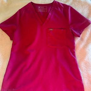 Figs medium scrub top - pink